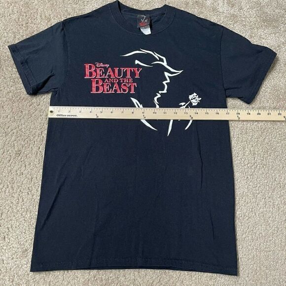 Disneys Beauty And The Beast Mens Black T Shirt Size Small Gilman Vintage - Picture 6 of 7